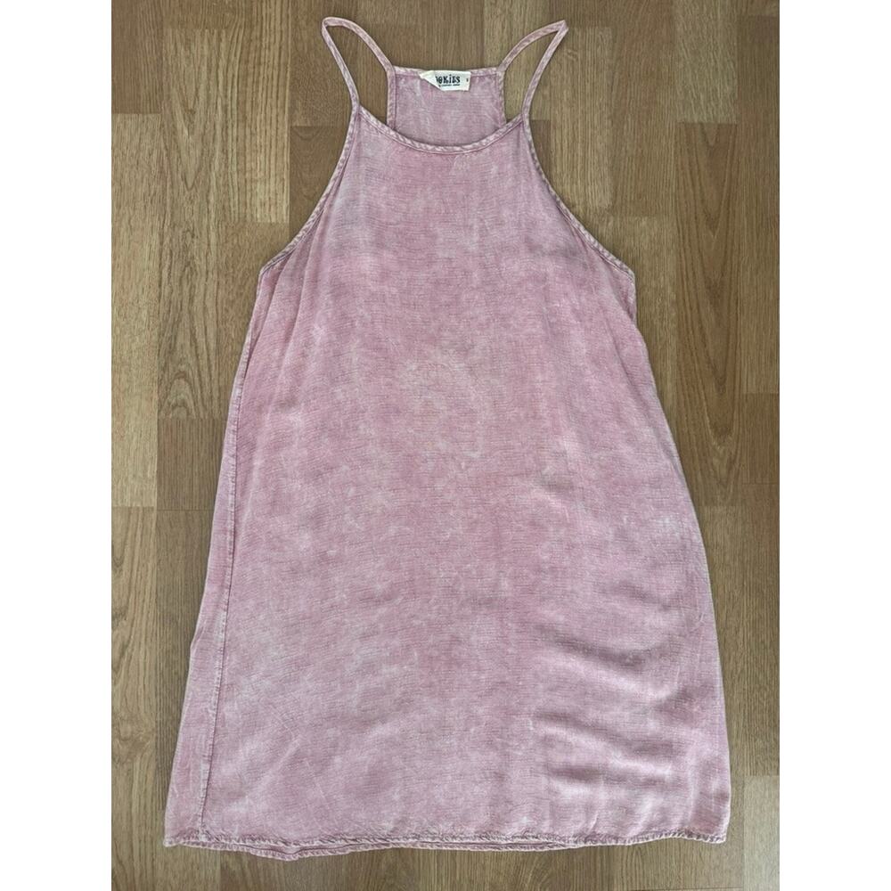 Cookies Hawaii Pink Distressed Strappy Shift Dress Sz Sm Y2K Flowy Cottagecore